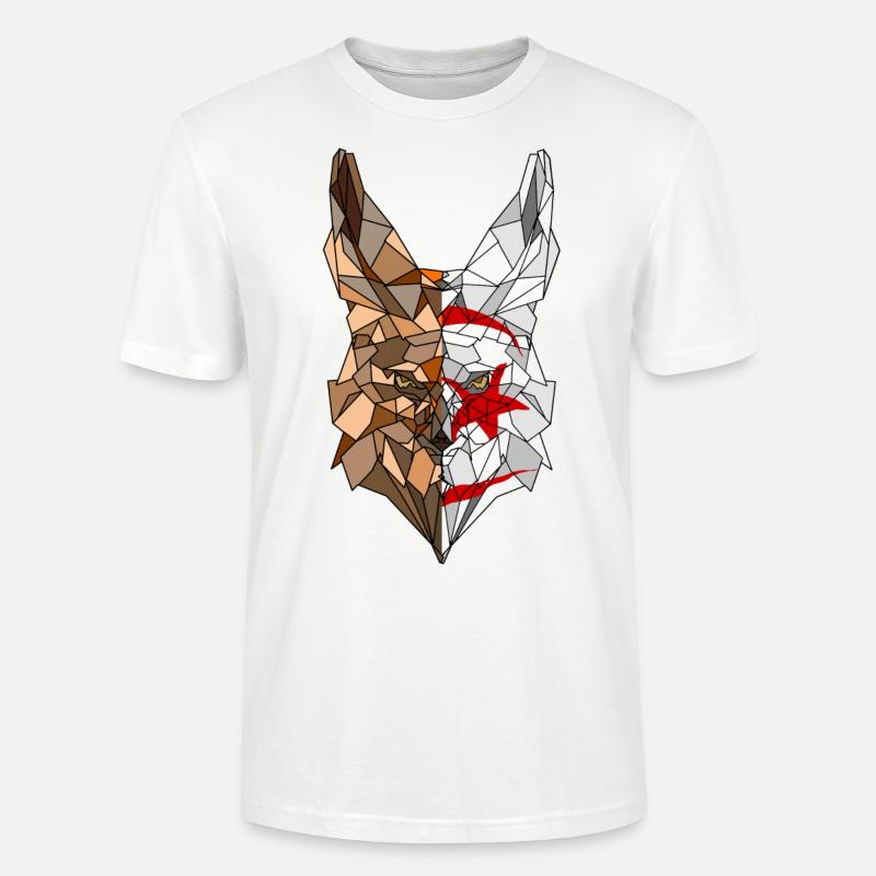 Fennec polygone drapeau de l'Algérie - T-shirt bio CRAFTER Stanley Stella Unisexe - blanc