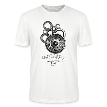 Bible quote christian - Stanley/Stella Unisex Bio-T-Shirt CRAFTER - Weiß - Vorne - Alina (178cm) & Michal (187cm)