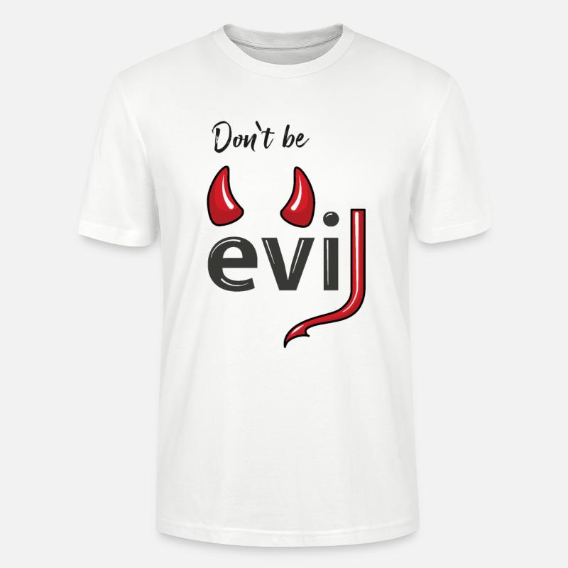 Don't be evil - Teufelshörner - Stanley/Stella Unisex Bio-T-Shirt CRAFTER - Weiß