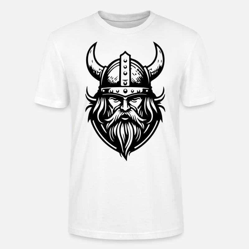 Wikinger Helm Krieger Valhalla - Stanley/Stella Unisex Bio-T-Shirt CRAFTER - Weiß