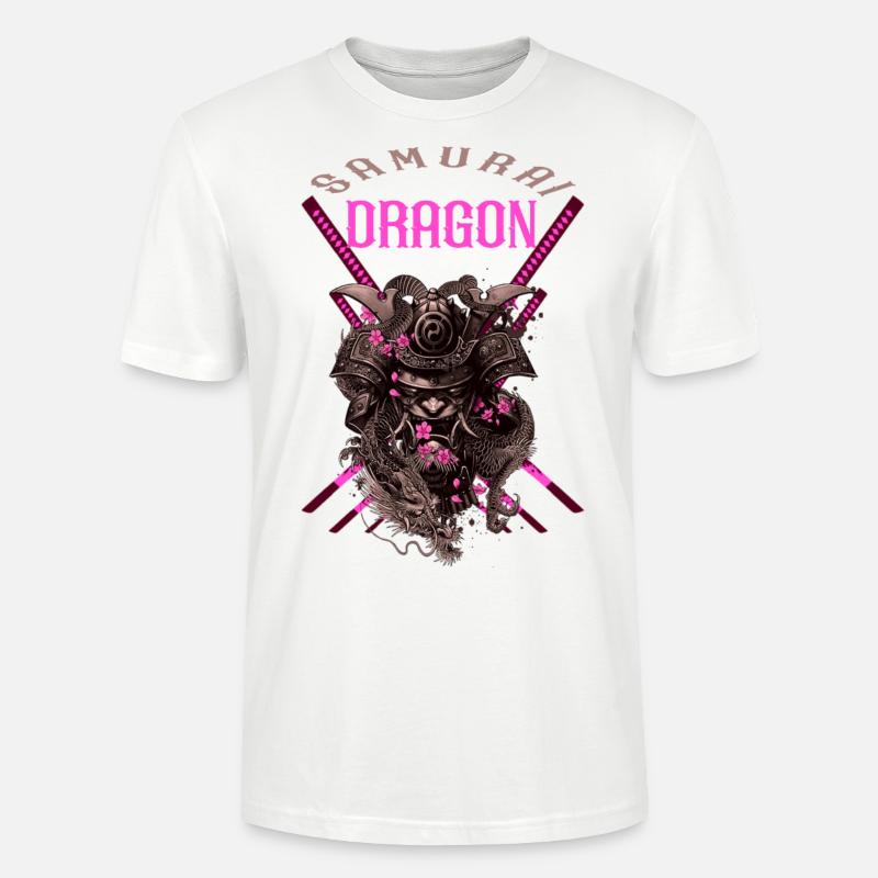 Samurai-Drache - Stanley/Stella Unisex Bio-T-Shirt CRAFTER - Weiß