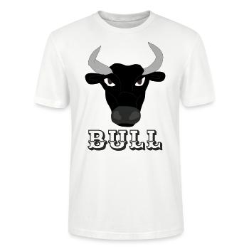 Black bill - Stanley/Stella CRAFTER Unisex Organic T-Shirt - white - Front - Alina (178cm) & Michal (187cm)