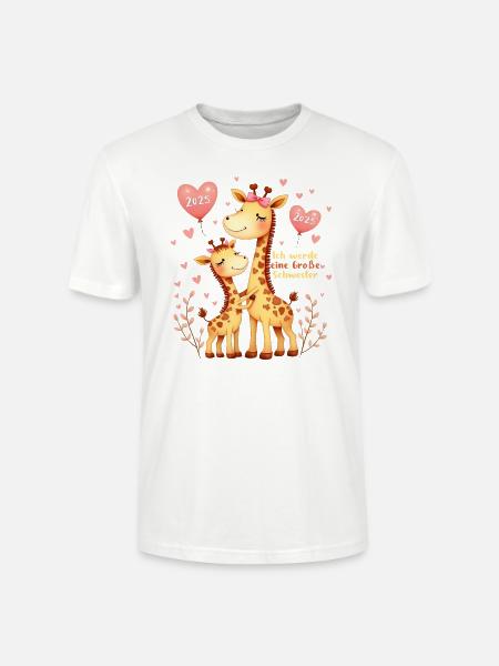 Ich werde große Schwester 2025 - Stanley/Stella Unisex Bio-T-Shirt CRAFTER - Weiß
