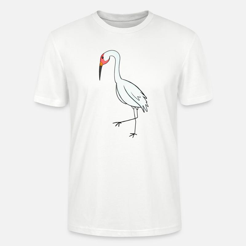 Zugvögel Kranich Vogel - Stanley/Stella Unisex Bio-T-Shirt CRAFTER - Weiß