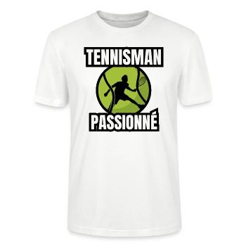 tennisman passionné - T-shirt bio CRAFTER Stanley Stella Unisexe - blanc - Devant - Alina (178cm) & Michal (187cm)