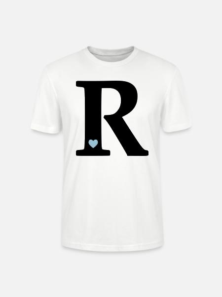 Buchstabe R Anfangsbuchstabe - Stanley/Stella Unisex Bio-T-Shirt CRAFTER - Weiß
