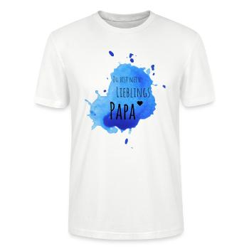 Lieblings Papa - Stanley/Stella Unisex Bio-T-Shirt CRAFTER - Weiß - Vorne - Alina (178cm) & Michal (187cm)