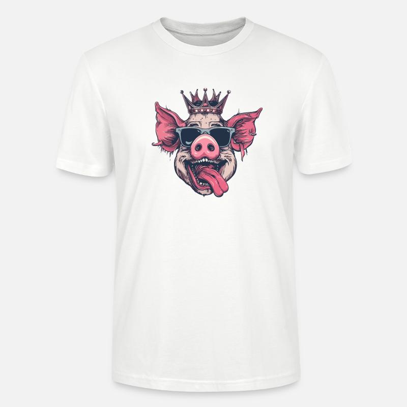 Cochon Drôle - T-shirt bio CRAFTER Stanley Stella Unisexe - blanc
