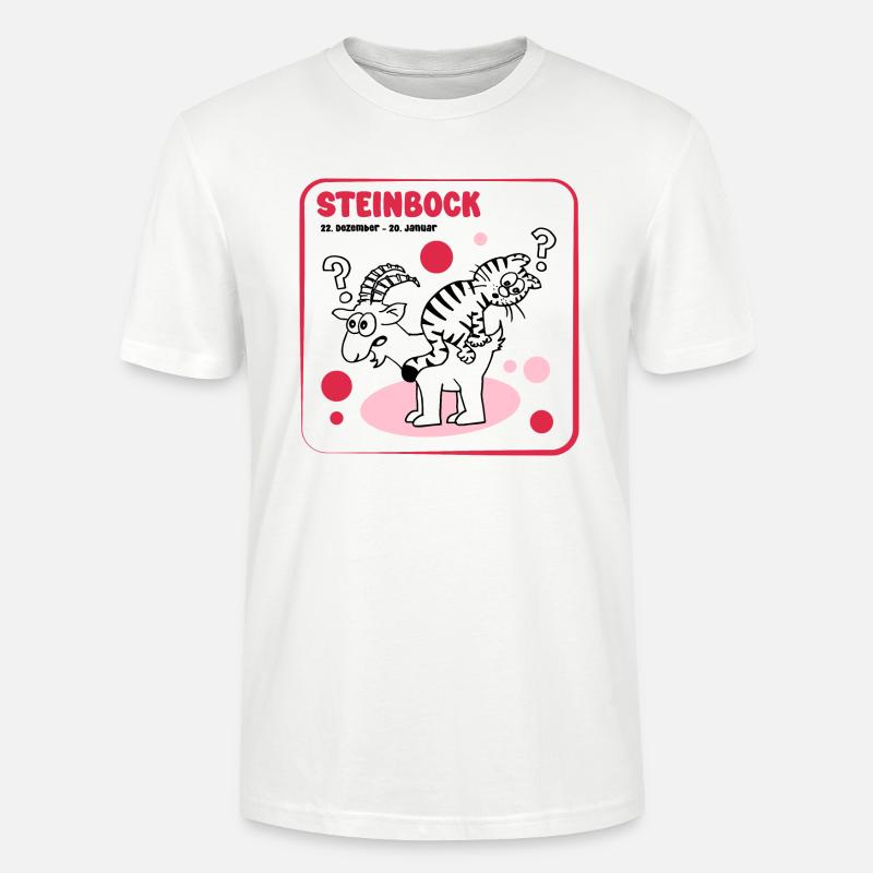 Sternzeichen Steinbock - Stanley/Stella Unisex Bio-T-Shirt CRAFTER - Weiß