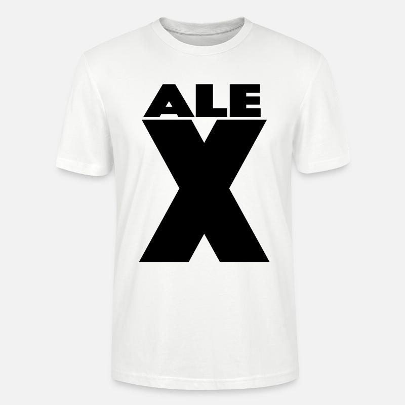Alex X – Minimal Name Design - Stanley/Stella Unisex Bio-T-Shirt CRAFTER - Weiß