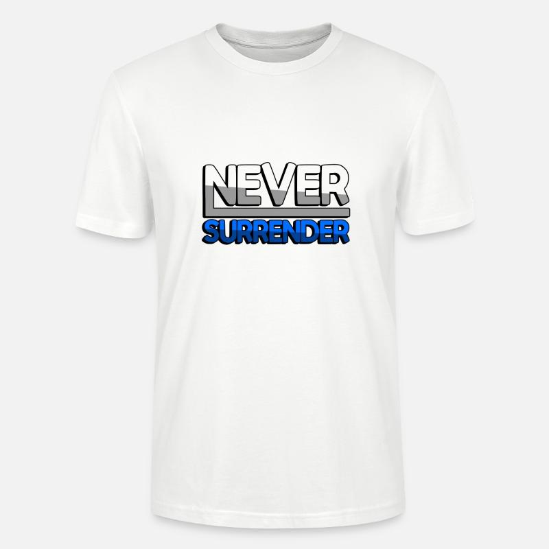 NEVER SURRENDER (Blau) - Gaming - Stanley/Stella Unisex Bio-T-Shirt CRAFTER - Weiß