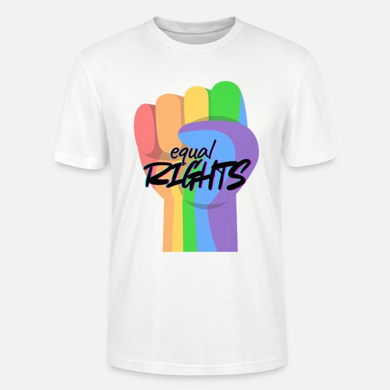 Regenbogenfaust Gleichberechtigung - Stanley/Stella Unisex Bio-T-Shirt CRAFTER - Weiß