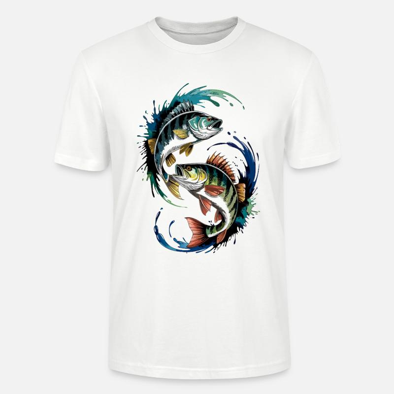 Pêche à la perche - T-shirt bio CRAFTER Stanley Stella Unisexe - blanc