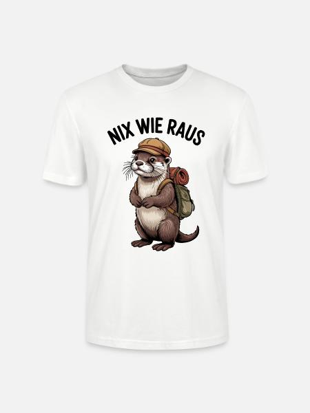Abenteuer Otter - Stanley/Stella Unisex Bio-T-Shirt CRAFTER - Weiß