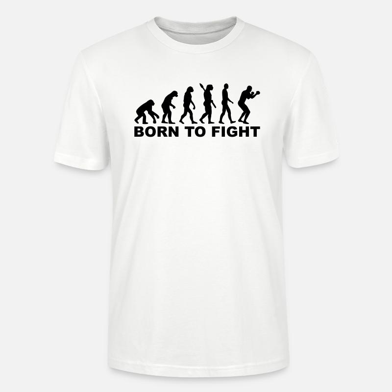 Boxe Évolution - T-shirt bio CRAFTER Stanley Stella Unisexe - blanc