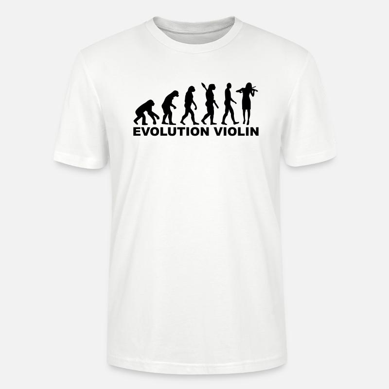 Evolution violin - T-shirt bio CRAFTER Stanley Stella Unisexe - blanc