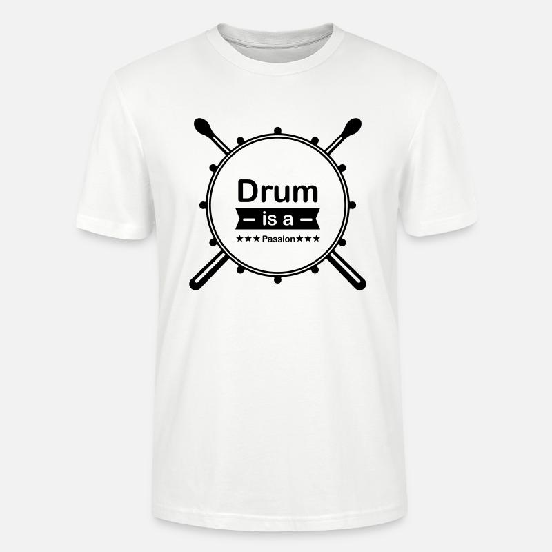 Drum is a passion - Stanley/Stella Unisex Bio-T-Shirt CRAFTER - Weiß