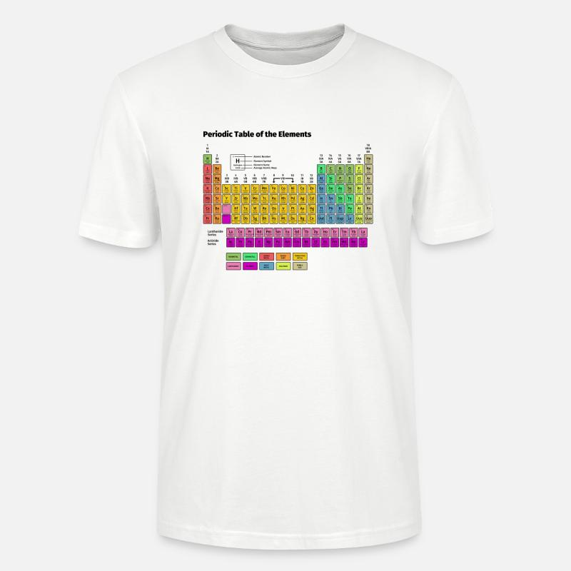 Periodensystem der Elemente - Stanley/Stella Unisex Bio-T-Shirt CRAFTER - Weiß