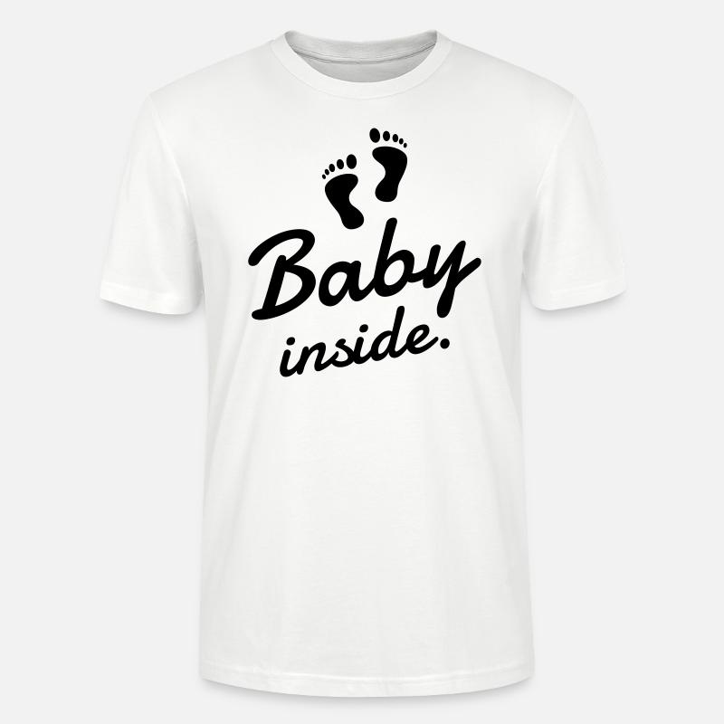 bébé à l'intérieur de l'empreinte - T-shirt bio CRAFTER Stanley Stella Unisexe - blanc
