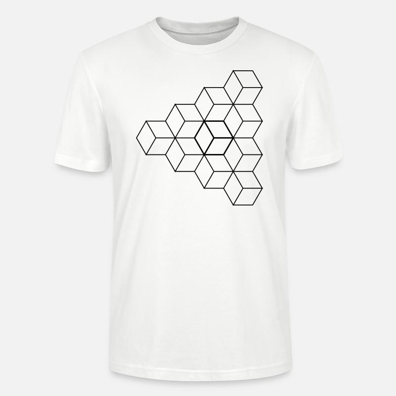 Triangle Cube Bold - T-shirt bio CRAFTER Stanley Stella Unisexe - blanc