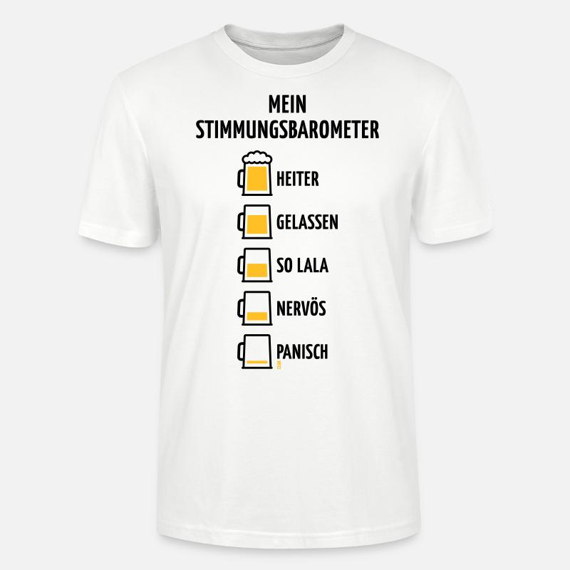 Mein Stimmungsbarometer (Bier / V1 / POS) - Stanley/Stella Unisex Bio-T-Shirt CRAFTER - Weiß
