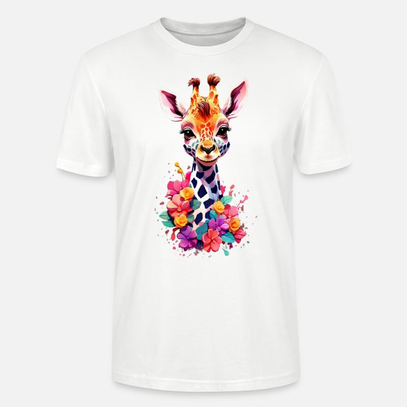 Giraffe V1 24 32 - Stanley/Stella Unisex Bio-T-Shirt CRAFTER - Weiß