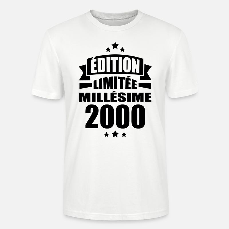 édition limitée millésime 2000 - T-shirt bio CRAFTER Stanley Stella Unisexe - blanc