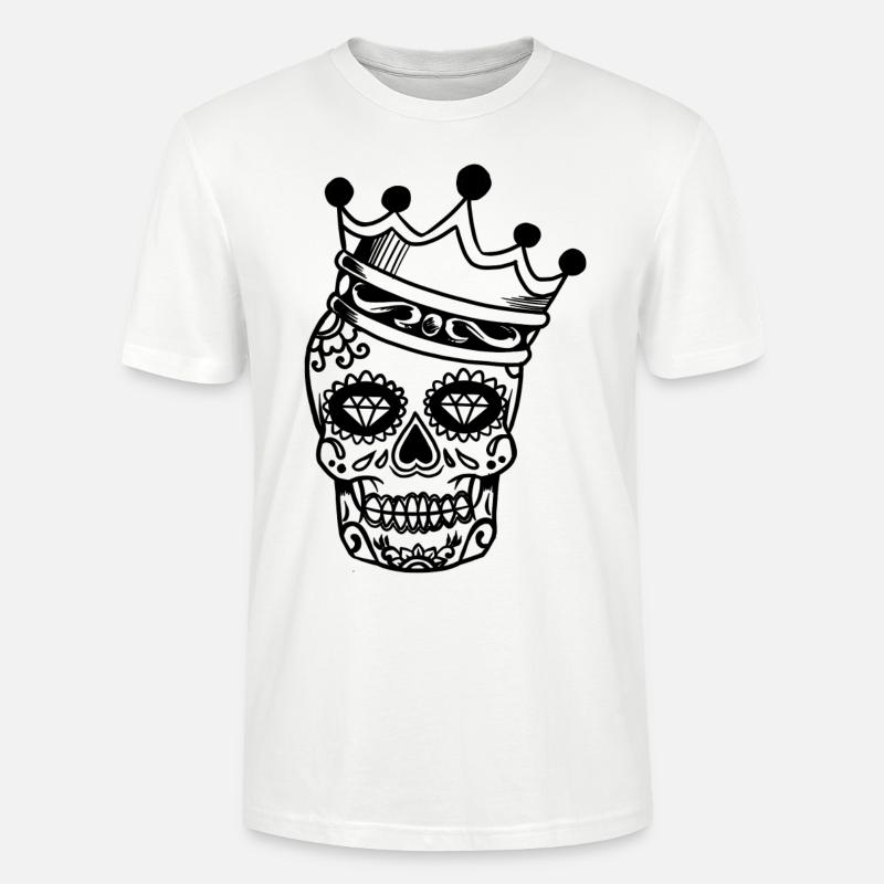 Schädel - Stanley/Stella Unisex Bio-T-Shirt CRAFTER - Weiß