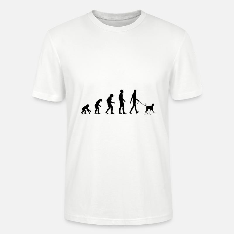 Hundehalter Hund Evolution - Stanley/Stella Unisex Bio-T-Shirt CRAFTER - Weiß