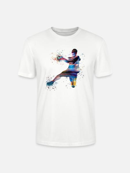 Handball, handballer, Beachhandball,Graffiti - Stanley/Stella Unisex Bio-T-Shirt CRAFTER - Weiß