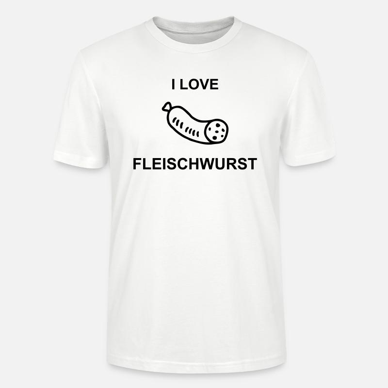 I Love Fleischwurst - Stanley/Stella Unisex Bio-T-Shirt CRAFTER - Weiß