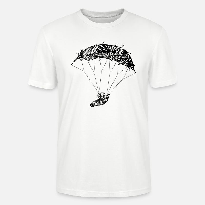 Paraglider feather feather light paraglider - Stanley/Stella CRAFTER Unisex Organic T-Shirt - white