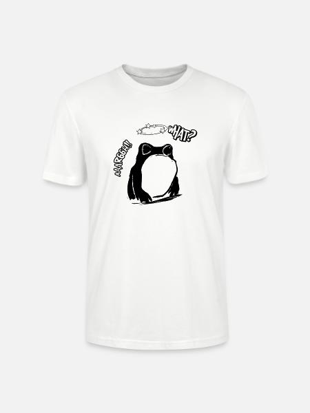 Frosch,schwarz, illustration, stencil,Comic - Stanley/Stella Unisex Bio-T-Shirt CRAFTER - Weiß