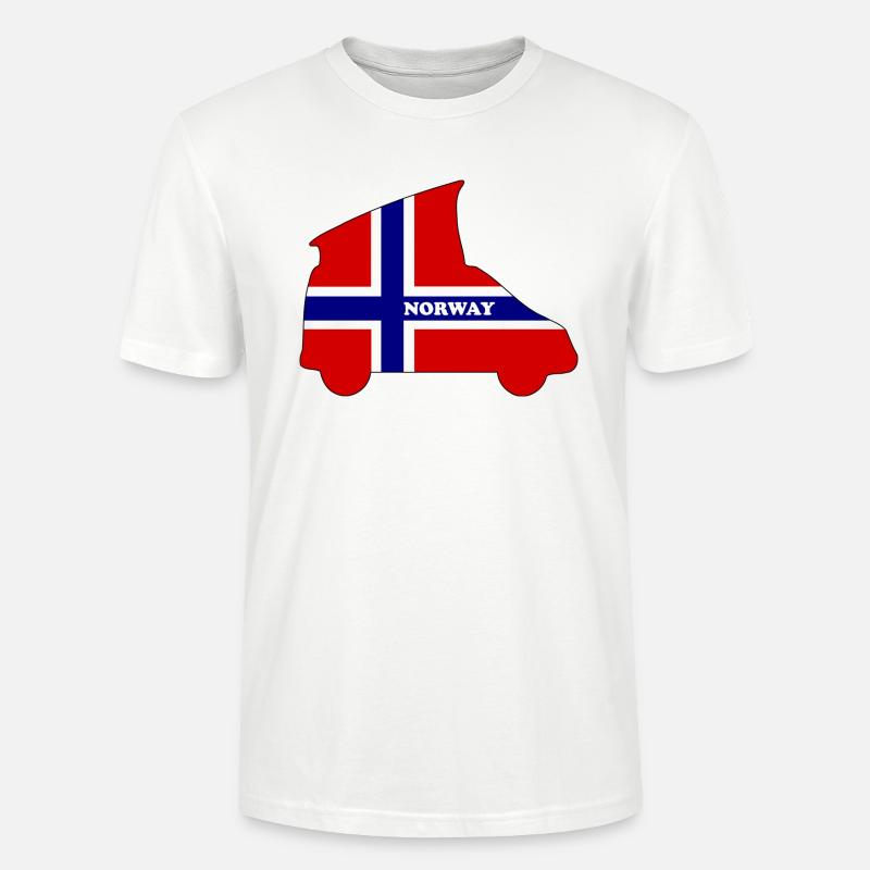 Norway Campingbus Kontur - Stanley/Stella Unisex Bio-T-Shirt CRAFTER - Weiß