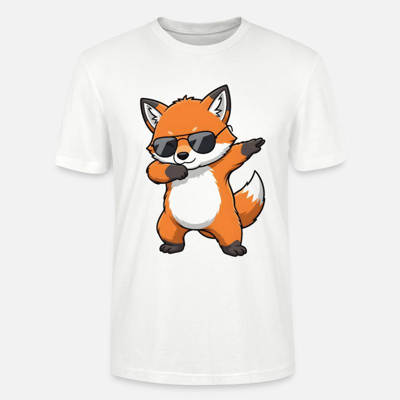 Dab Fox - T-shirt bio CRAFTER Stanley Stella Unisexe - blanc
