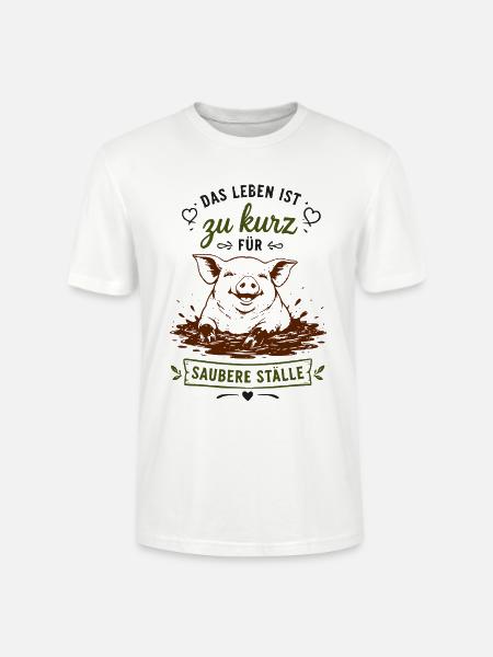 Zu kurz fürs Saubere Ställe - Stanley/Stella Unisex Bio-T-Shirt CRAFTER - Weiß