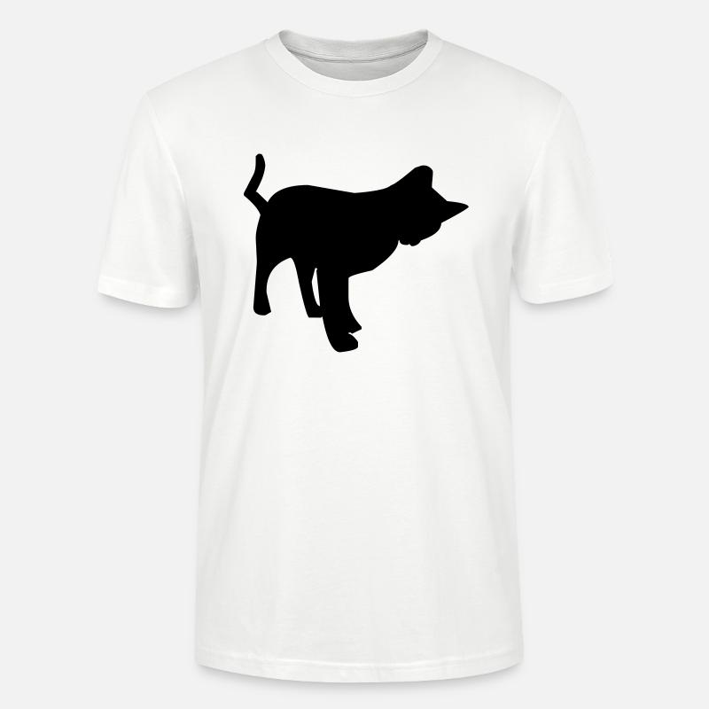 Spielende Katze - Stanley/Stella Unisex Bio-T-Shirt CRAFTER - Weiß