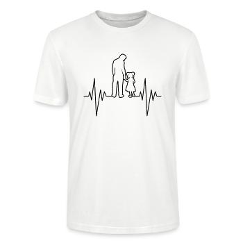 Dad And Daughter Pulse - Stanley/Stella Unisex Bio-T-Shirt CRAFTER - Weiß - Vorne - Alina (178cm) & Michal (187cm)