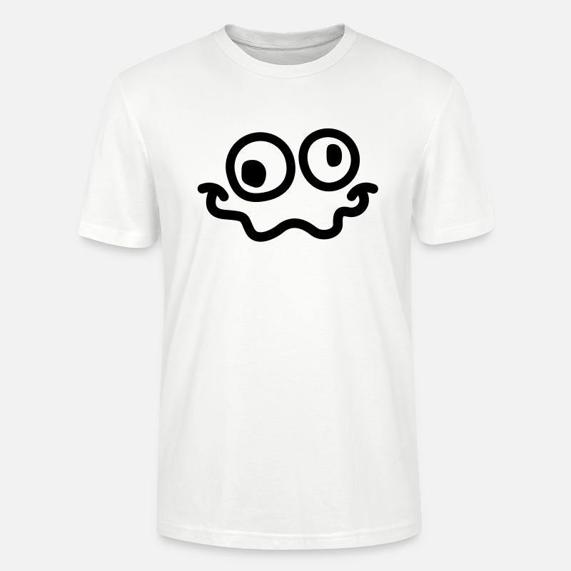 crazy smiley - Stanley/Stella Unisex Bio-T-Shirt CRAFTER - Weiß