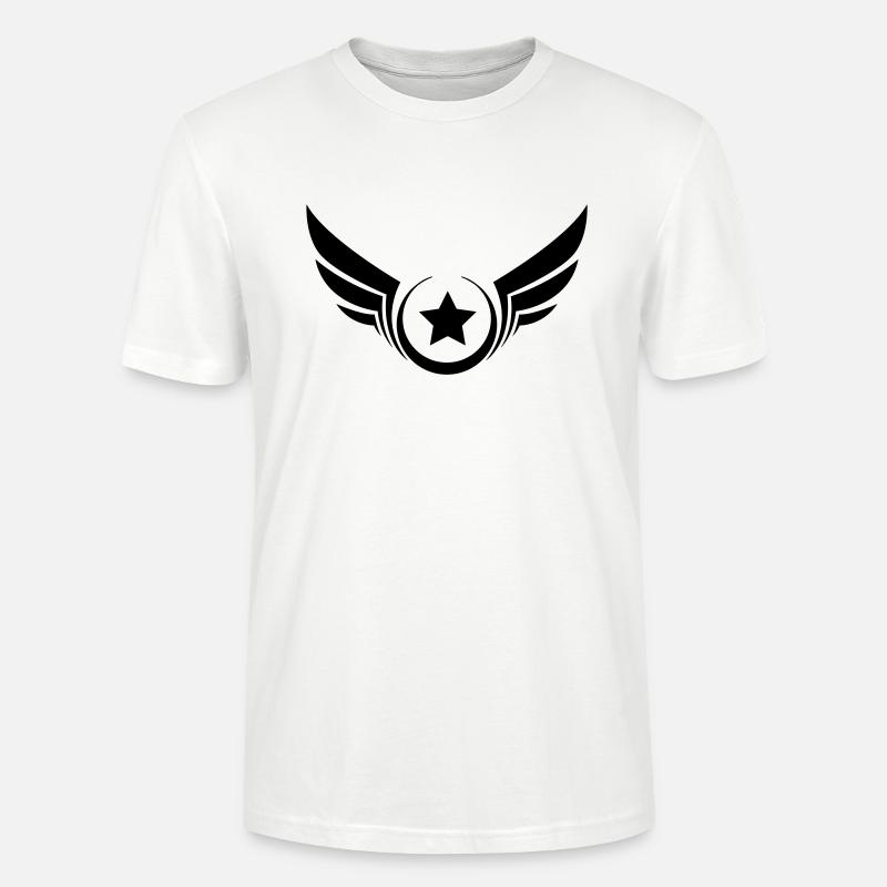 Star ailé, étoile avec ailes - T-shirt bio CRAFTER Stanley Stella Unisexe - blanc