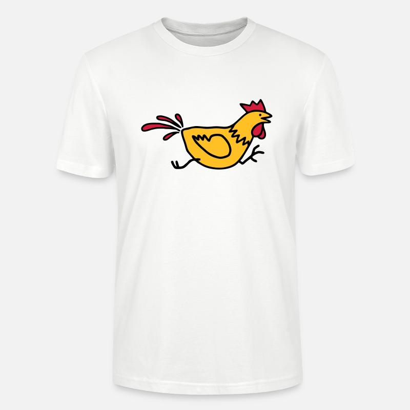 Rennender Hahn - V3 - Stanley/Stella Unisex Bio-T-Shirt CRAFTER - Weiß