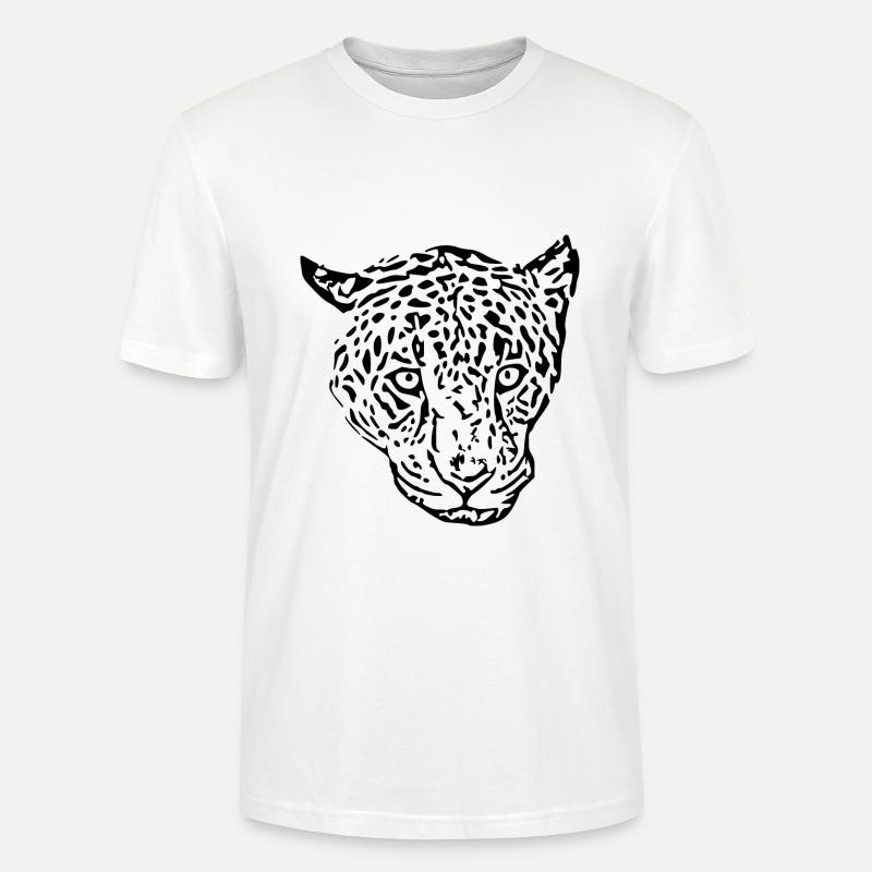 leopard schwarz - Stanley/Stella Unisex Bio-T-Shirt CRAFTER - Weiß