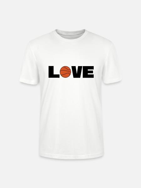 Love Basketball - Stanley/Stella Unisex Bio-T-Shirt CRAFTER - Weiß