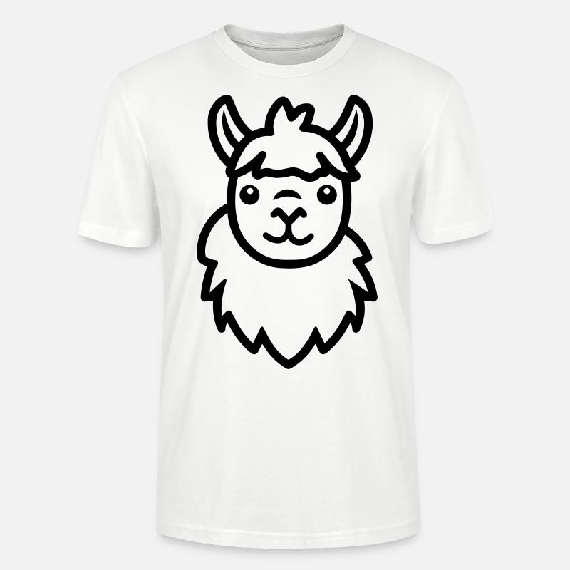 Alpaka-Lama - Stanley/Stella Unisex Bio-T-Shirt CRAFTER - Weiß