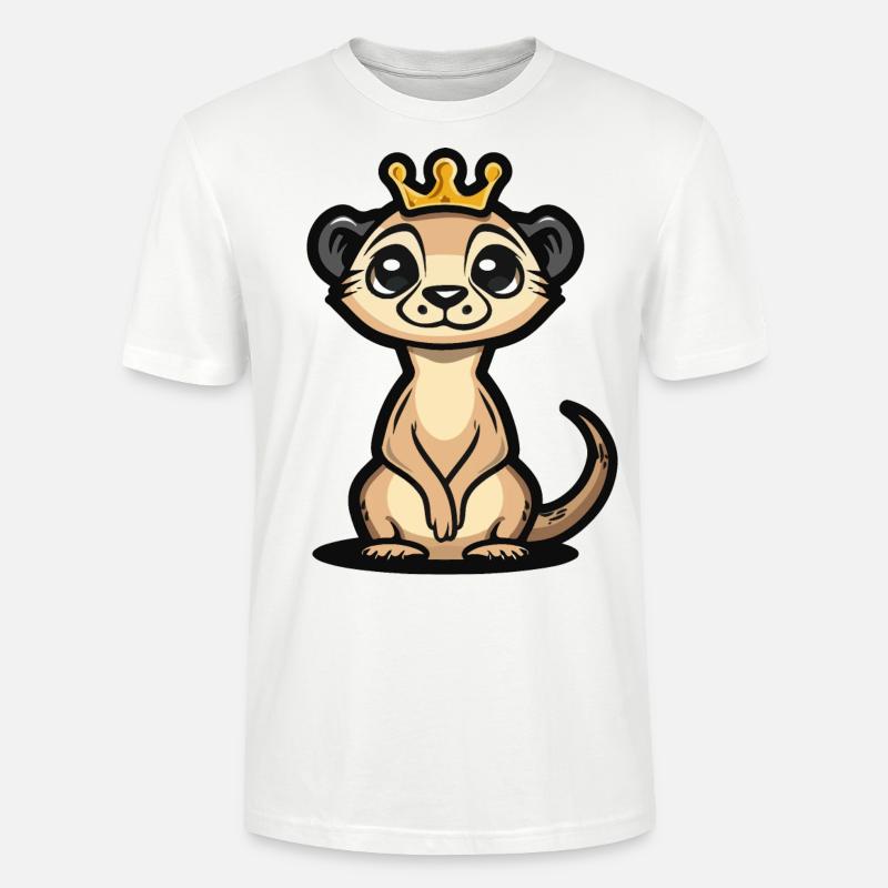 Erdmännchen Comic Krone - Stanley/Stella Unisex Bio-T-Shirt CRAFTER - Weiß
