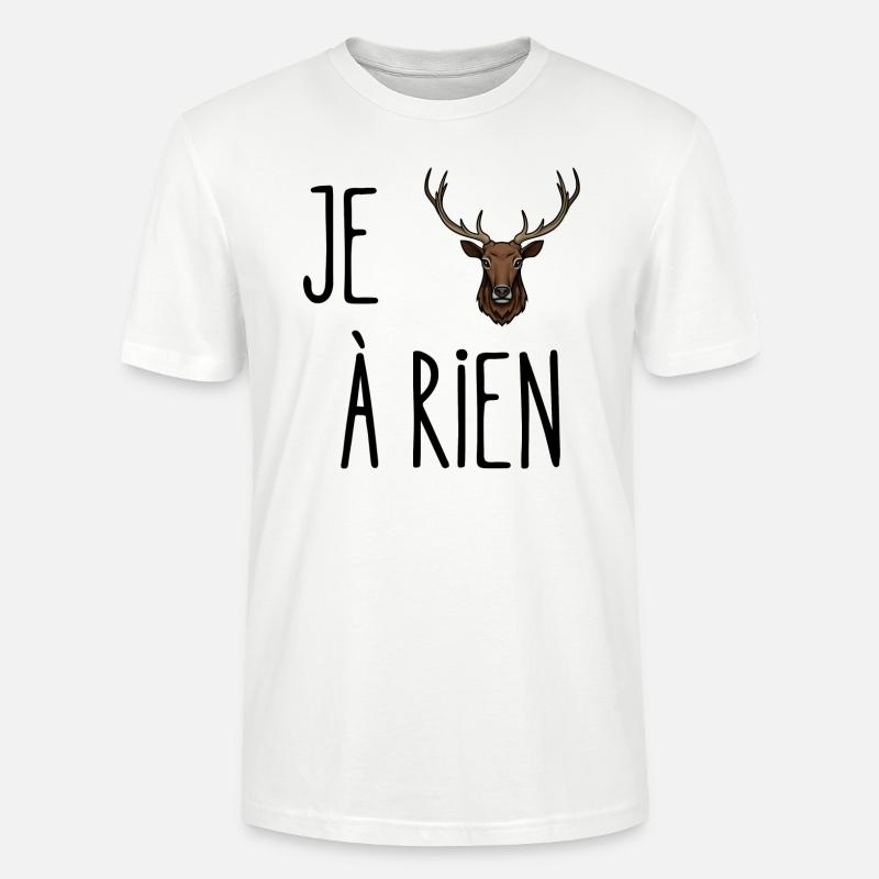 je cerf à rien - T-shirt bio CRAFTER Stanley Stella Unisexe - blanc