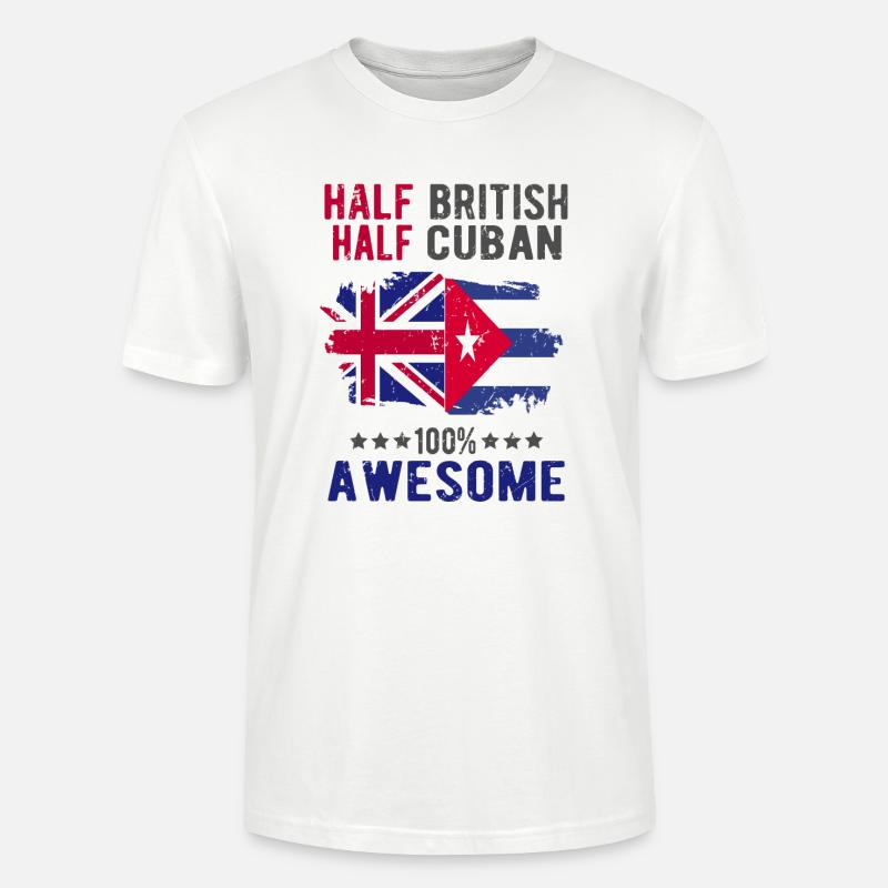 Halb Brite Halb Kubaner - Stanley/Stella Unisex Bio-T-Shirt CRAFTER - Weiß