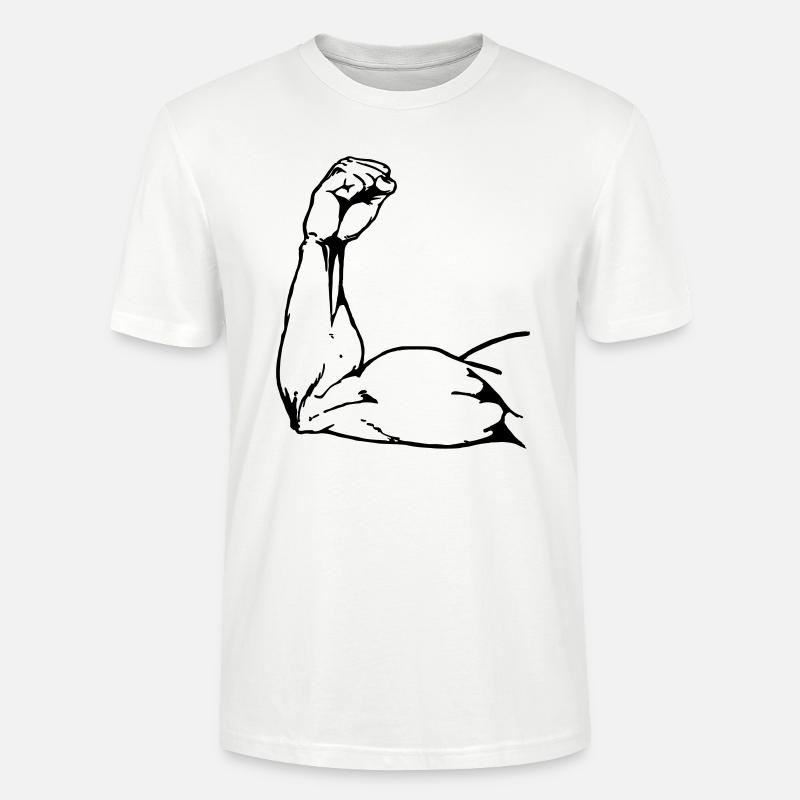 bras de puissance - T-shirt bio CRAFTER Stanley Stella Unisexe - blanc
