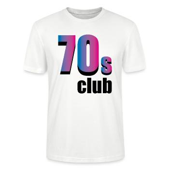 Club des années 70 - T-shirt bio CRAFTER Stanley Stella Unisexe - blanc - Devant - Alina (178cm) & Michal (187cm)
