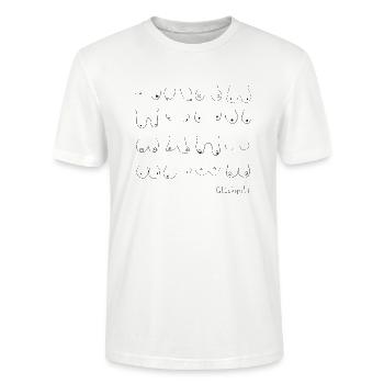 Glückspilz - Brüste Ausstellung, Rahmen, schwarz - Stanley/Stella Unisex Bio-T-Shirt CRAFTER - Weiß - Vorne - Alina (178cm) & Michal (187cm)